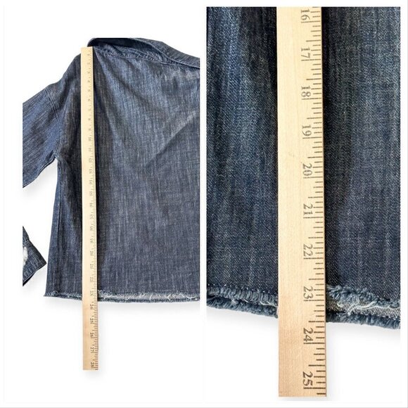RTA Zaria One-shoulder Denim Blouse In Total Blue, Size XS, - Picture 15 of 16